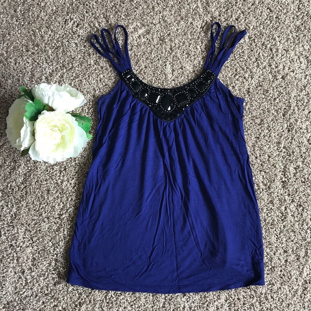 Dark Blue/Purple Embellished Express Tank